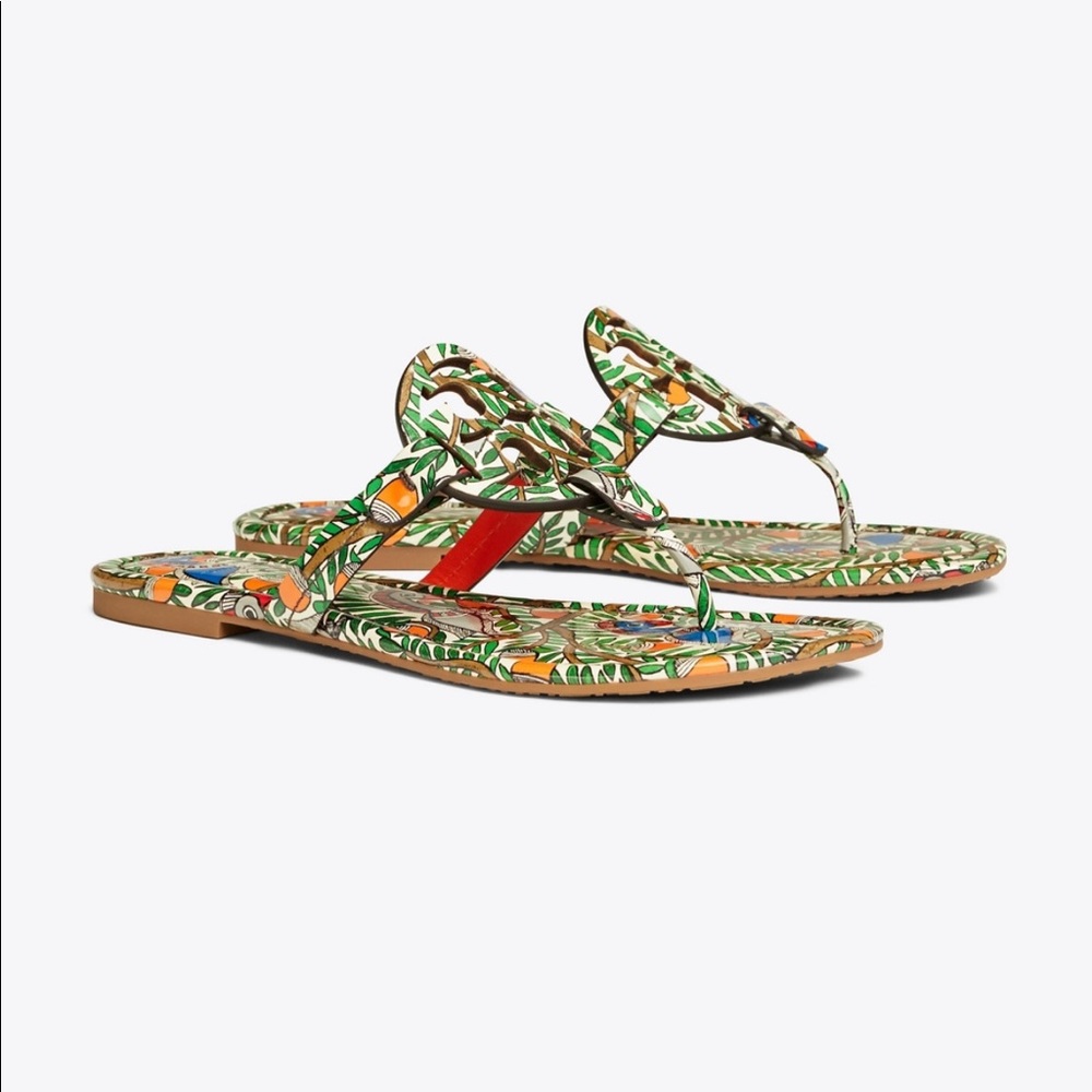 Tory Burch Miller sandals & matching neckerchief